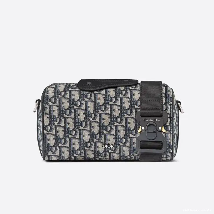 Motif 22 Dior Bag Blue Oblique Lingot Canvas 0524 Luxury